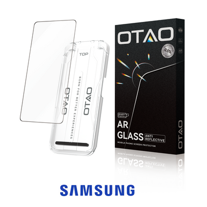 Vidrio Templado Antireflex para Samsung. Incluye colocador preciso