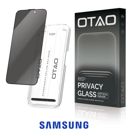 Vidrio Templado Antiespía para Samsung. Incluye colocador preciso