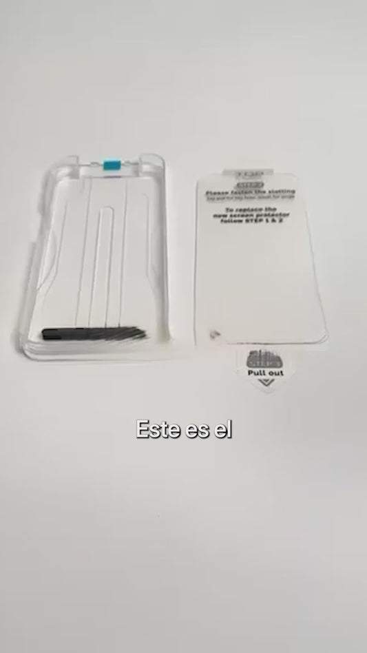 Vidrio Templado Antireflex para iPhone. Incluye colocador preciso